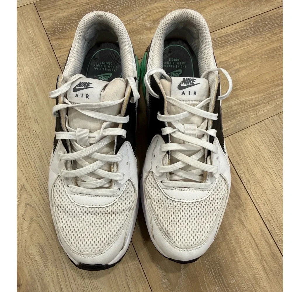 Nike Air Max Excee White Black Green Sneakers DM8346-100 Womens 7.5